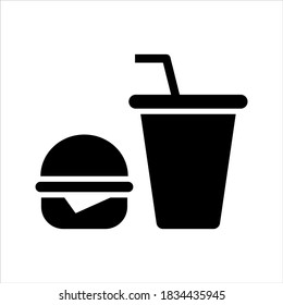 Food and drink vector icon on white background