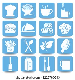 Food and drink vector icon set