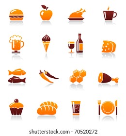 Food and drink vector icon set