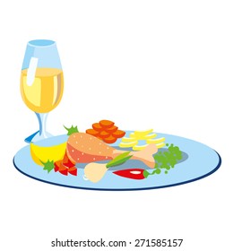 Food and drink vector illustration