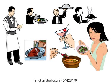  'food and drink' 'waiters'