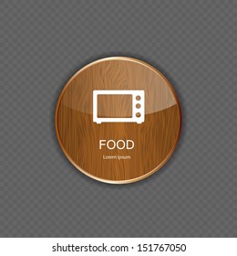 Food and drink wood application icons