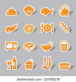 Food and Drinks Color Icon Label