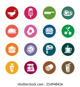 Food and Drinks Color Icons