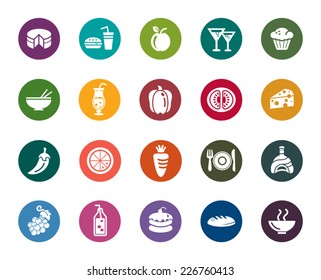 Food and Drinks Color Icons
