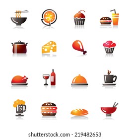 Food and Drinks Colorful Icons