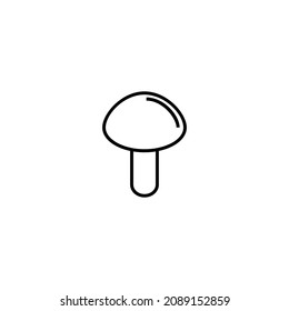 Food and drinks concept. Modern outline symbol and editable stroke. Vector line icon of mushroom 
