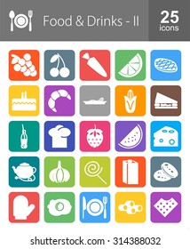 Food and Drinks icon set. Suitable for web apps, mobile apps and print media.