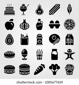 Vector Food Icons Elements Stock Vector (Royalty Free) 132368375