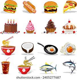 Food and drinks icon.burger with drink icon. Restaurant line icons set. Vector illustration.
