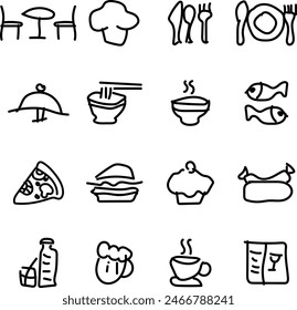 Food and drinks icon.burger with drink icon. Restaurant line icons set. Vector illustration.