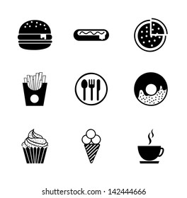food and drinks icons over white background vector illustration