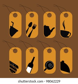 food and drinks icons for restaurant, bars and others