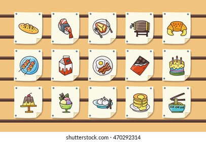 Food and drinks icons set,eps10