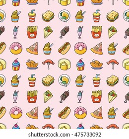 Food and drinks icons set,eps10