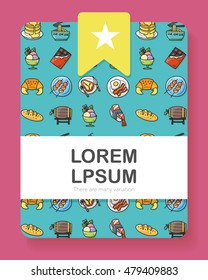 Food and drinks icons set,eps10