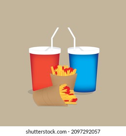 Food and drinks illustraation  vector