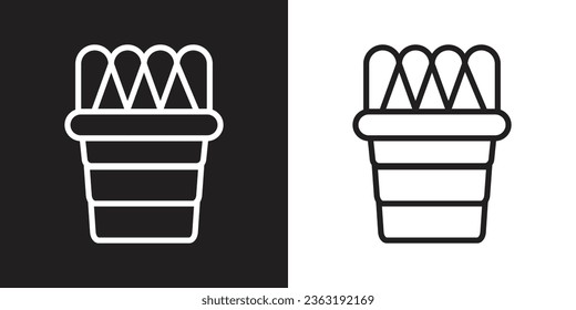 Food and drinks Line Art Style icon and logo design