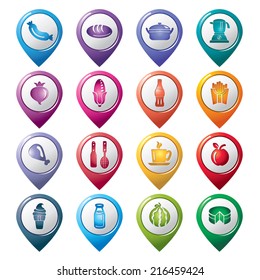 Food and Drinks Pointer Icons