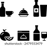 Food and drinks vector icon