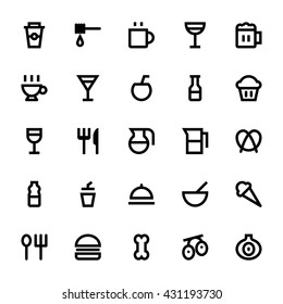 Food and Drinks Vector Icons 1