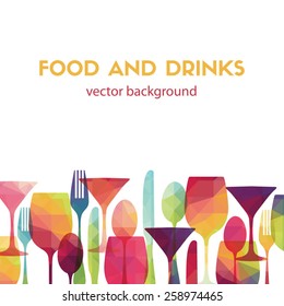 Food and drinks. Vector illustration