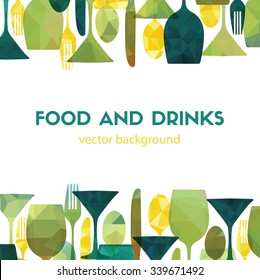 Food and drinks. Vector illustration