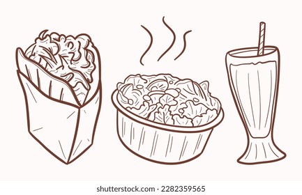 Lebensmittel und Getränke, Vektorgrafik-Design