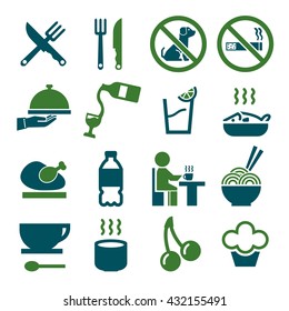 food, eat icon set