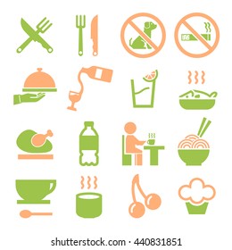 food, eat icon set