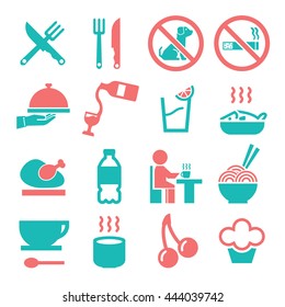 food, eat icon set