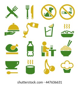 food, eat icon set