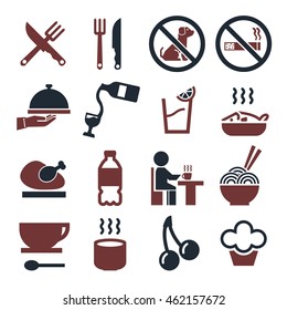 food, eat icon set