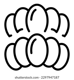 Food egg icon outline vector. Austrian cuisine. Restaurant vienna