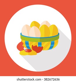 food eggs flat icon