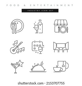 Food and Entertainment -  Icon Set as EPS 10 File