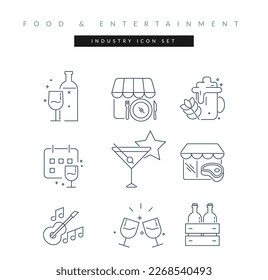 Food and Entertainment -  Icon Set as EPS 10 File
