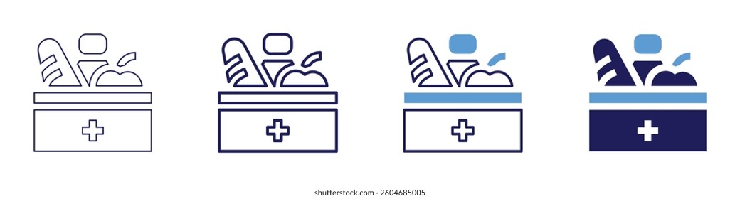 Food entrepreneurship icon in 4 different styles. Thin Line, Line, Bold Line, Duotone. Duotone style. Editable stroke.