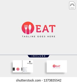 food equipment spoon fork logo template vector illustration icon element