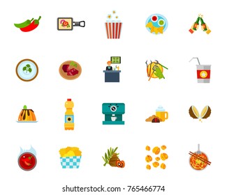 Food establishment icon set
