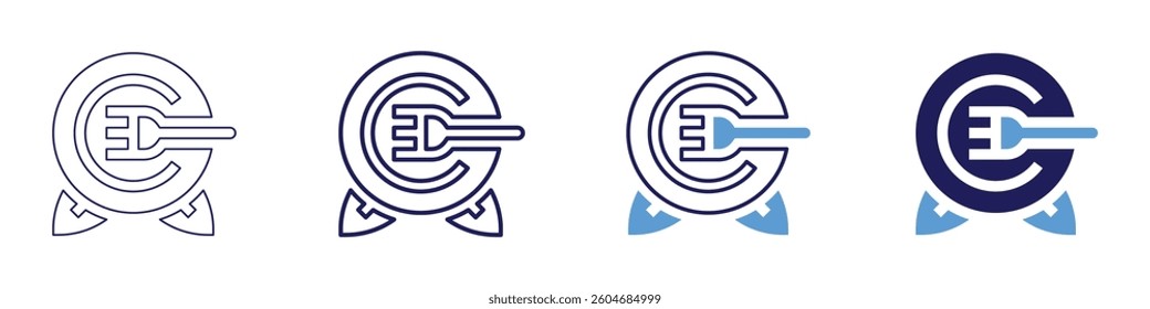 Food export icon in 4 different styles. Thin Line, Line, Bold Line, Duotone. Duotone style. Editable stroke.