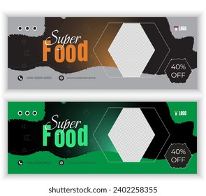 Food facebook cover design template