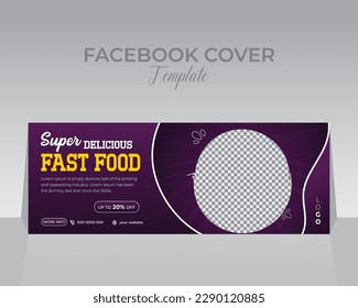 Food Facebook Cover Template design