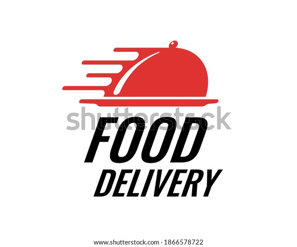 Food fast delivery brand logo concept for\
restaurant catering service company. Express cafe business logotype\
vector isolated\
illustration