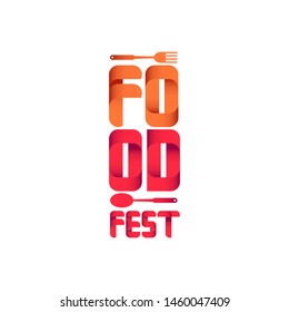 Food Fest Logo Vector Template Design Illustration