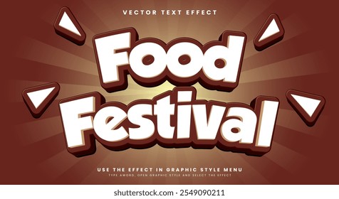 Food Festival editable text effect Template premium style
