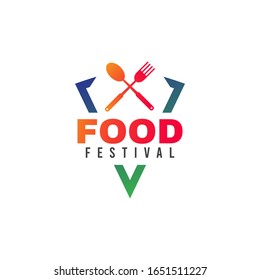 Food festival logo design concept.  