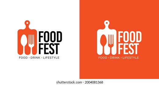 food festival logo design template. 