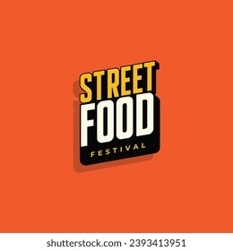 food festival logo design template.