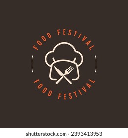 food festival logo design template.
